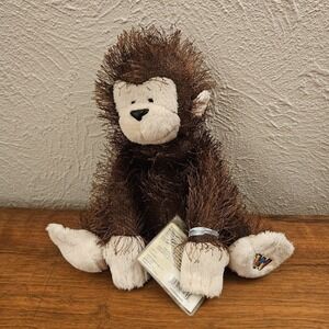 Webkinz Monkey HM008 NEW WITH CODE Ganz Brown Small Fuzzy Online Game